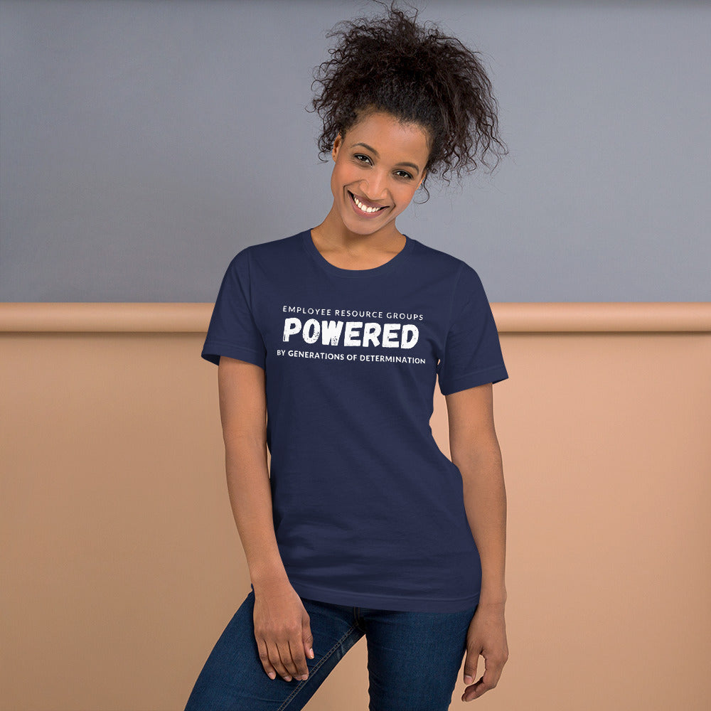 Unisex t-shirt - Employee Resource Groups Powered by Generations of Determination
