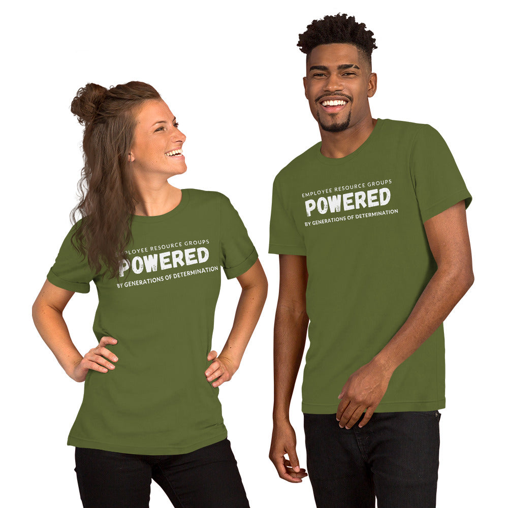 Unisex t-shirt - Employee Resource Groups Powered by Generations of Determination