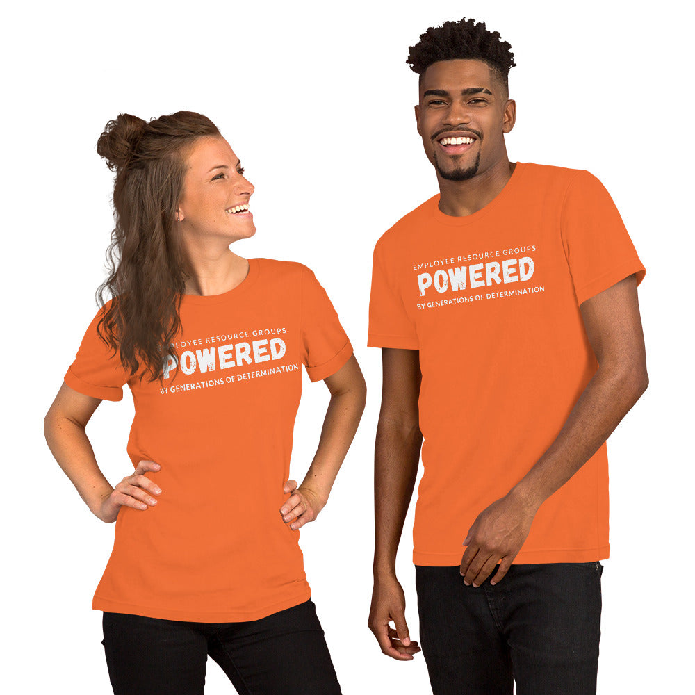 Unisex t-shirt - Employee Resource Groups Powered by Generations of Determination