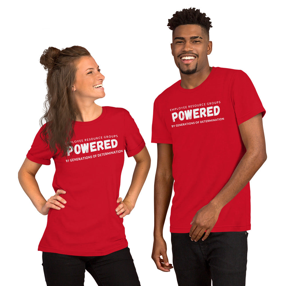 Unisex t-shirt - Employee Resource Groups Powered by Generations of Determination