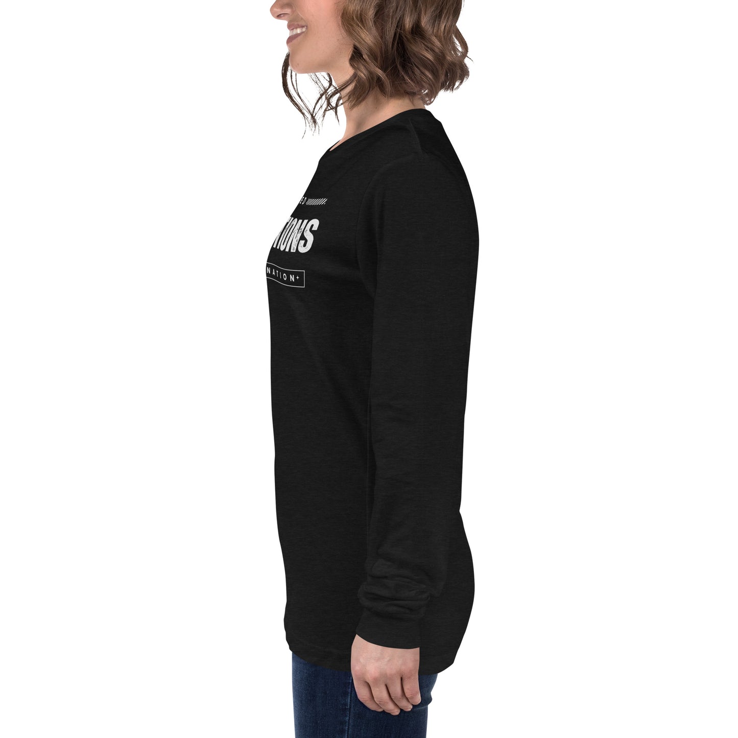 Unisex Long Sleeve Tee Powered by Generations of Determination