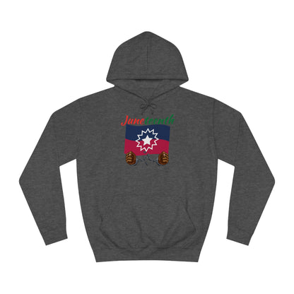 Juneteenth Breaking the Chains Unisex College Hoodie
